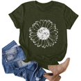 thumbnail image 3 of Women's Summer Sunflower T Shirt Cute Flower Graphic Loose Tees Crew Neck Short Sleeve Casual Tops, 3 of 7