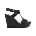 thumbnail image 2 of INC Womens Valleri Faux Leather Open Toe Wedge Sandals, 2 of 3
