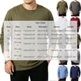 thumbnail image 4 of UVEASISHA Men's Solid Color Long Sleeve T-Shirts Business Casual Regular Fit Tees Fall Lightweight Stretchy Undershirts Soft Comfy Pajama Tops Blue M, 4 of 9
