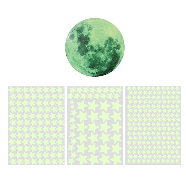 Wmhnj Pegatinas de estrellas que brillan en la oscuridad para techo y paredes. Decoracin autoadhesiva de cielo nocturno para habitacin infantil, dormitorio o guardera. Juego de estrellas
