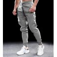 thumbnail image 2 of Pantalones deportivos Fioboc para hombre, informales, de algodón con bolsillos con cremallera, 2 of 6