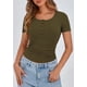thumbnail image 3 of Camiseta PRETTYGARDEN Henley Ajustada Manga Corta Verde Militar M, 3 of 9