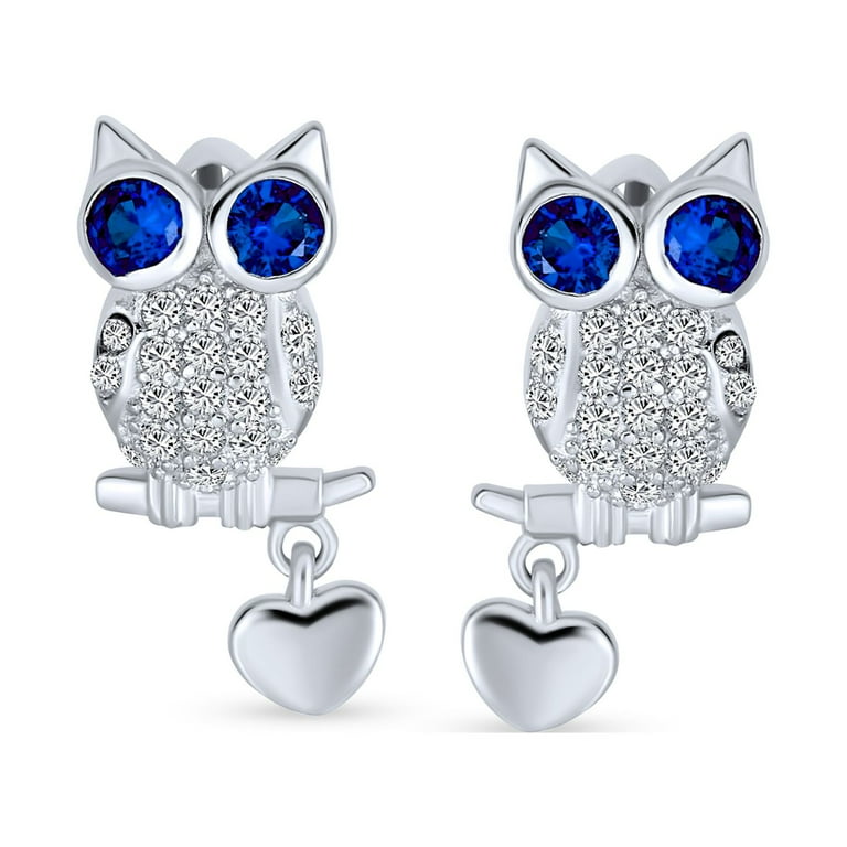 Antiqued Sterling Silver Cute Wise Owl Pendant with Black Cubic Zirconia Eyes Antiqued Sterling Silver Cute Wise Owl Pendant with Black Cubic Zirconia Eyes