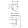 thumbnail image 2 of Pactrade Marine Black Rubber Cap 2-Prong Stern Light Pole Base Silver Top Socket Plug-in, 2 of 9