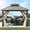 Brown, variant on Dextrus 10' x 12' Double Roof Hardtop Gazebo, Heavy Duty with Netting and Curtains, Gray