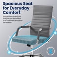 thumbnail image 5 of Lacoo Mid-Back Faux Leather Office Desk Chair Executive Conference Task Chair with Arms, Gray, 5 of 7