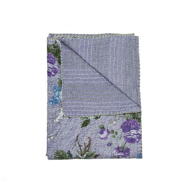 KANTHA COTTON THROW BLANKET 50" X 70"