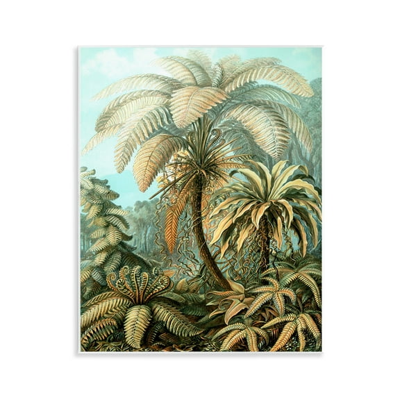Stupell Industries Detailed Palm Tree Leaves Landscape & Nature Painting Unframed Art Print Wall Art, 11 x 14