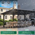 thumbnail image 2 of Clouddwell 14' x 10' Gazebo for Patio, Hard Top Lean to Gazebo Pergola Carport, Freestanding Shelter Pergolas and Gazebos Clearance with Patio Roof, Wall-Mounted Heavy Duty Awnings for Patio, Decks, 2 of 7