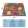 thumbnail image 4 of XMXT Flannel Throw Blanket for Couch, Black Striped Leaves Bed Sofa Decor Blankets for Home Bedroom, 60 x 50 inches, 4 of 9