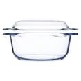 thumbnail image 1 of 1 Pce Pot en Verre Résistant à la Chaleur pour Micro-Ondes Bol en Verre avec Couvercle Pot à Soupe (1L), 1 of 8