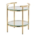 thumbnail image 3 of Lumisource Rhonda Contemporary/Glam Side Table in Gold Metal and Clear Glass, 3 of 7
