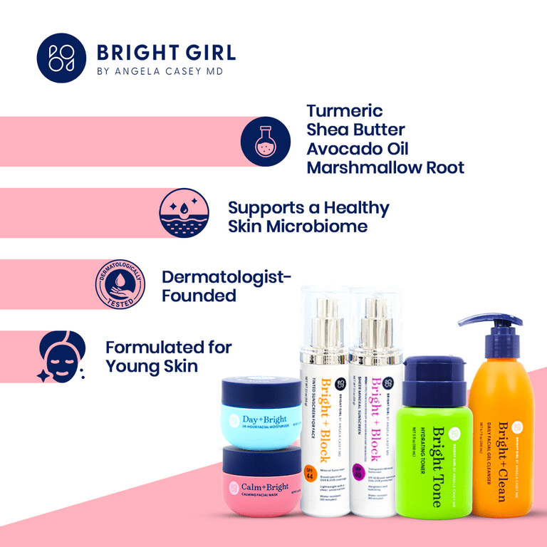 Bright Girl Bright + Clean Gel Face Wash for Teen Skin, 6.7 oz