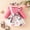 Pink, variant on Zecgelong Infant Girls Long Sleeve Ribbed Romper Bodysuit Floral Suspender Skirts Outfits Girls Outfits Sets Age 9-12 Months