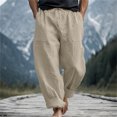 thumbnail image 2 of XIAOCHA Drawstring Waist Pants for Men Casual Everyday Relaxed Fit Baggy Trousers, 2 of 7