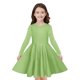 thumbnail image 1 of Odeerbi Niñas Manga Larga A-Vestido de Manga Larga Para Niñas Vestido Acampanado de Primavera Vestido Elástico de Colores Sólidos Vestido de Patinadora Twirly Vestido de Recital Escolar, 1 of 9