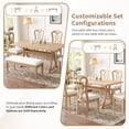 thumbnail image 6 of EUROCO 63" 7PCS Retro Dining Table Set for 6,Wood Dining Room Table Set with 6 Upholstered Dining Chairs,Kitchen Table Set for 6, 6 of 8