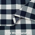 thumbnail image 4 of Kitchen Curtain Valance, Farmhouse Buffalo Check Valance Curtains for Windows, Cotton Blend Plaid Gingham Curtain Valance for Bathroom Rod Pocket Cafe Curtains, 54" Wx 15" L, Navy/White,One Panel, 4 of 7
