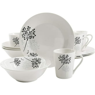 10 Strawberry Street Simply Coupe Dinner Set For 4, White, 12-Piece