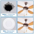 thumbnail image 6 of Uxcell 4" ID 5.5" OD Goof Rings for Recessed Light Gloss White Goof Trim Ring for Ceiling Wall Can Downlights 2 Pack, 6 of 6