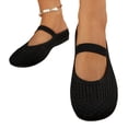 thumbnail image 4 of Women’s Summer Moccasin Loafers Wide Width Soft Sole Solid Mesh Slip On Round Toe Flats Black 5.5, 4 of 9
