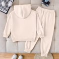 thumbnail image 5 of Gibobby Toddler Boy Clothes Fall Winter Outfits Back to School Outfit Long Sleeve Patchwork Sweatshirt Pants Set For 2T 3T 4T 5T 6T 7T Boys(6-7 Years,Beige), 5 of 5