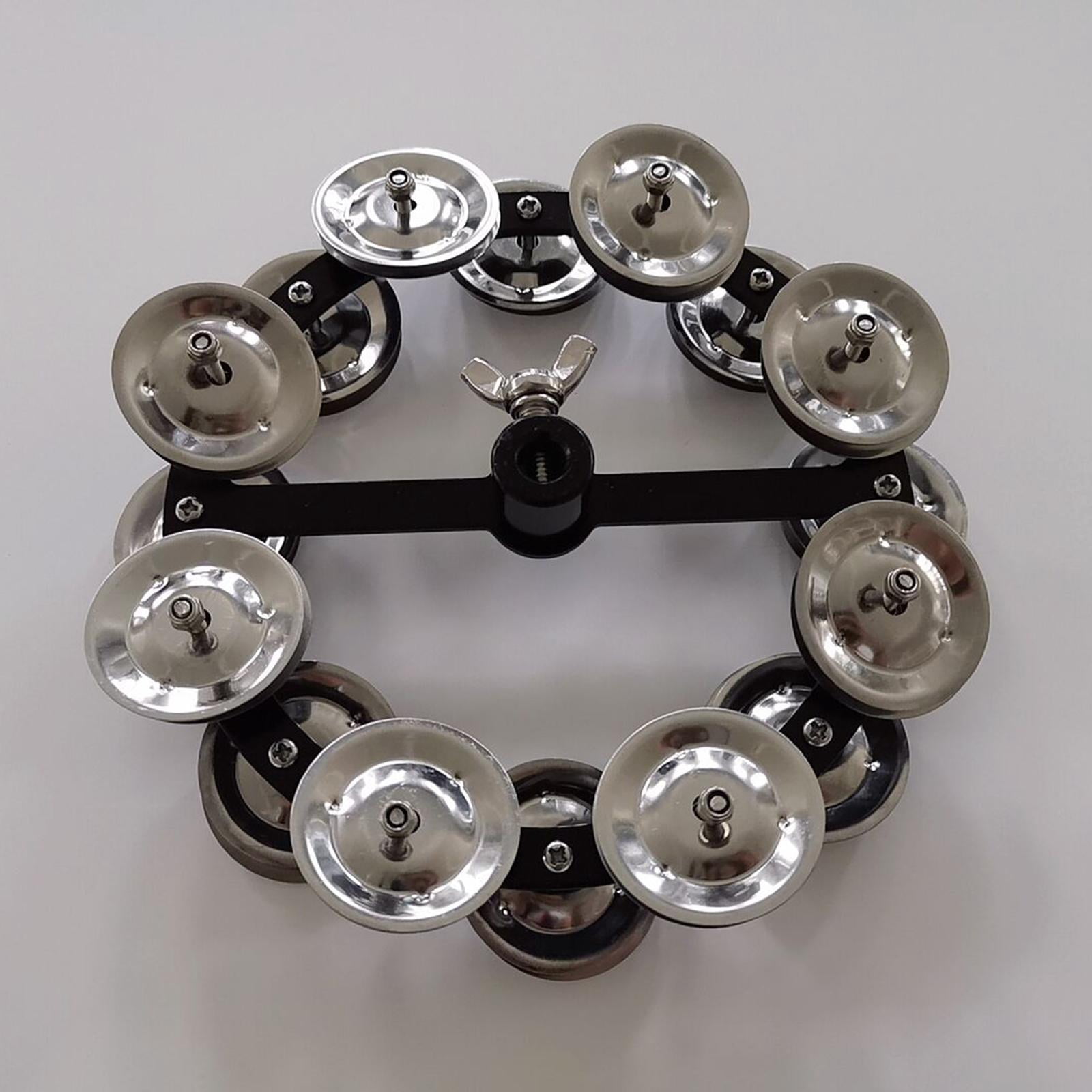 LeeQinersw Hi Hat Tambourine Hand Held Percussion Drum Music Rhythm Tambourine Metal Shaker