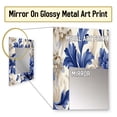 thumbnail image 3 of Designart "Victorian Brocade In Cobalt Blue VI" Floral Wall Mirror, Printed Blue Wall Mirror, Traditional Bathroom Wall Mirror, Decorative Floral Mirror - 24x32 Inch, 3 of 5