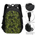 thumbnail image 3 of Bingfone Tropical Palm Leaves Fern Leaf for USB Backpack, Multi-compartment Multi-pocket Computer Backpack, Suitable for Travel, Business, Leisure, Unisex, 3 of 7