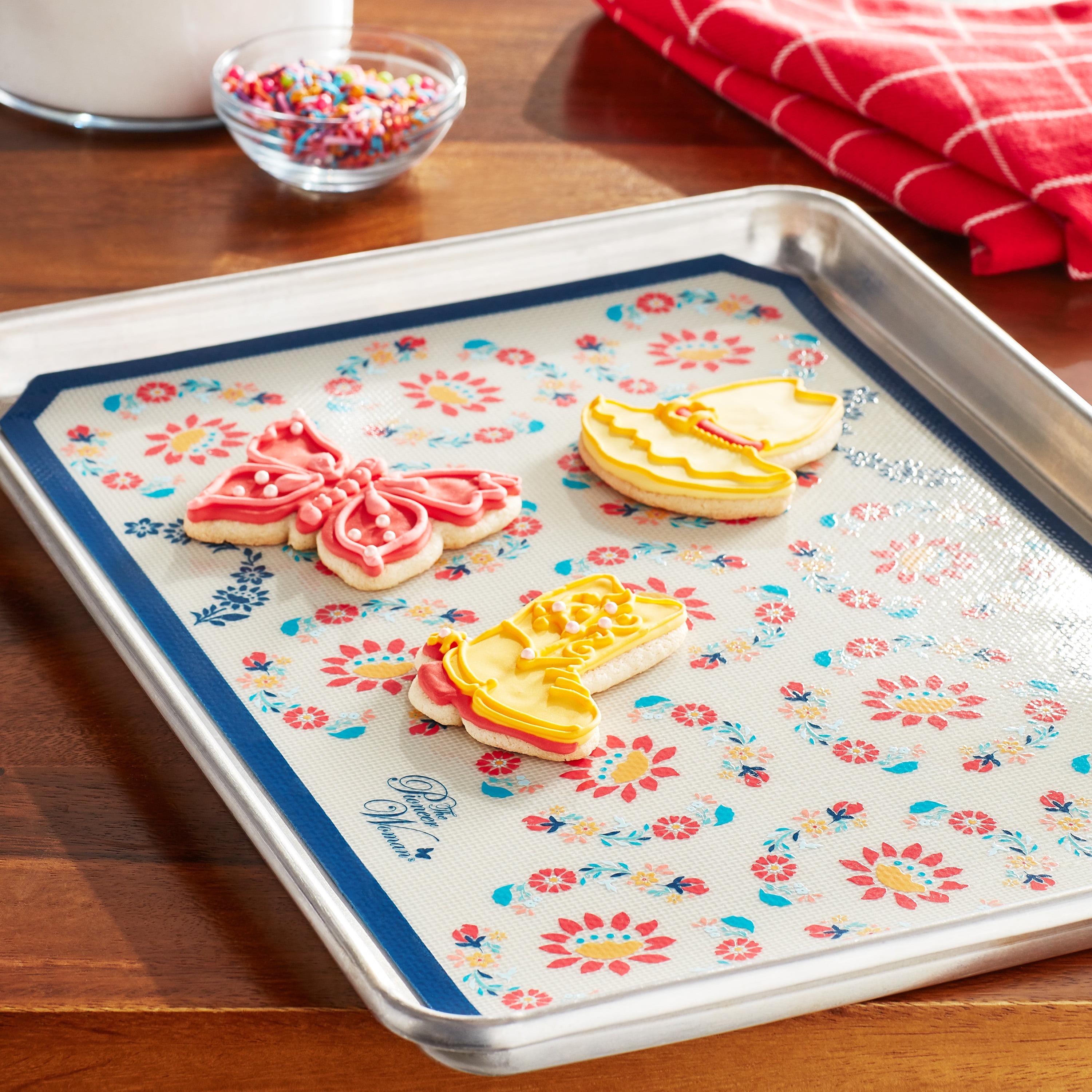 3 Piece Baking Set, Aluminum Half Sheet, Cooling Grid, Silicone Baking Mat,  12 x 18, The Pioneer Woman 