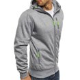 thumbnail image 2 of LYXSSBYX Winter Jackets for Men Winter Men's Splice Cap with Long Sleeve Zip Sweater Tops Blouse, 2 of 9