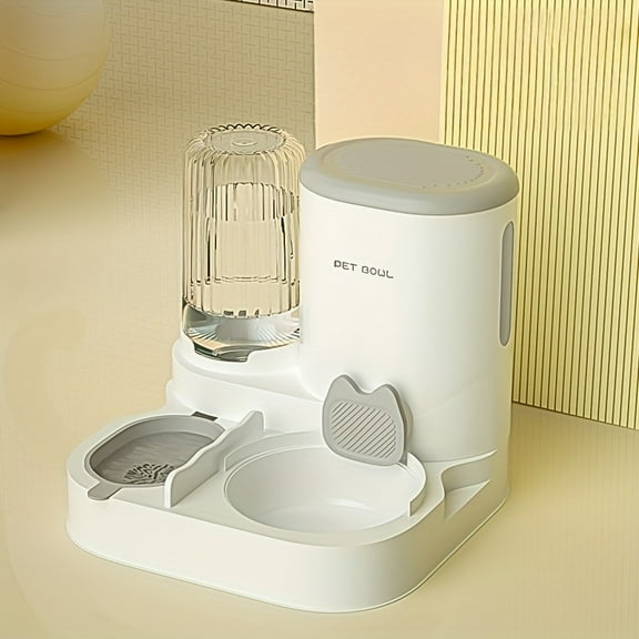 2-in-1 Automatic Pet Feeder & Water Fountain Smart Cat & Dog Bowl Set for Food and Water, Anti-Spill Design