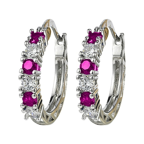 Valentines Day Silver Earrings,Silver Oval Gemstone Birthstone,Personalized Birthstone Earrings For Women Jewelry For Women Birthday Wedding Christmas For Her Mother Jewelry For Brides