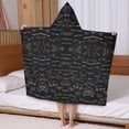 thumbnail image 5 of Math Equations Colorful Numbers Black Pattern Hooded Bath Towel，50"x30" for Ages 3 To 12 Kids, Quick Dry Lightweight Soft Microfiber Hood Beach Towel Cover Up for Kids, 5 of 7