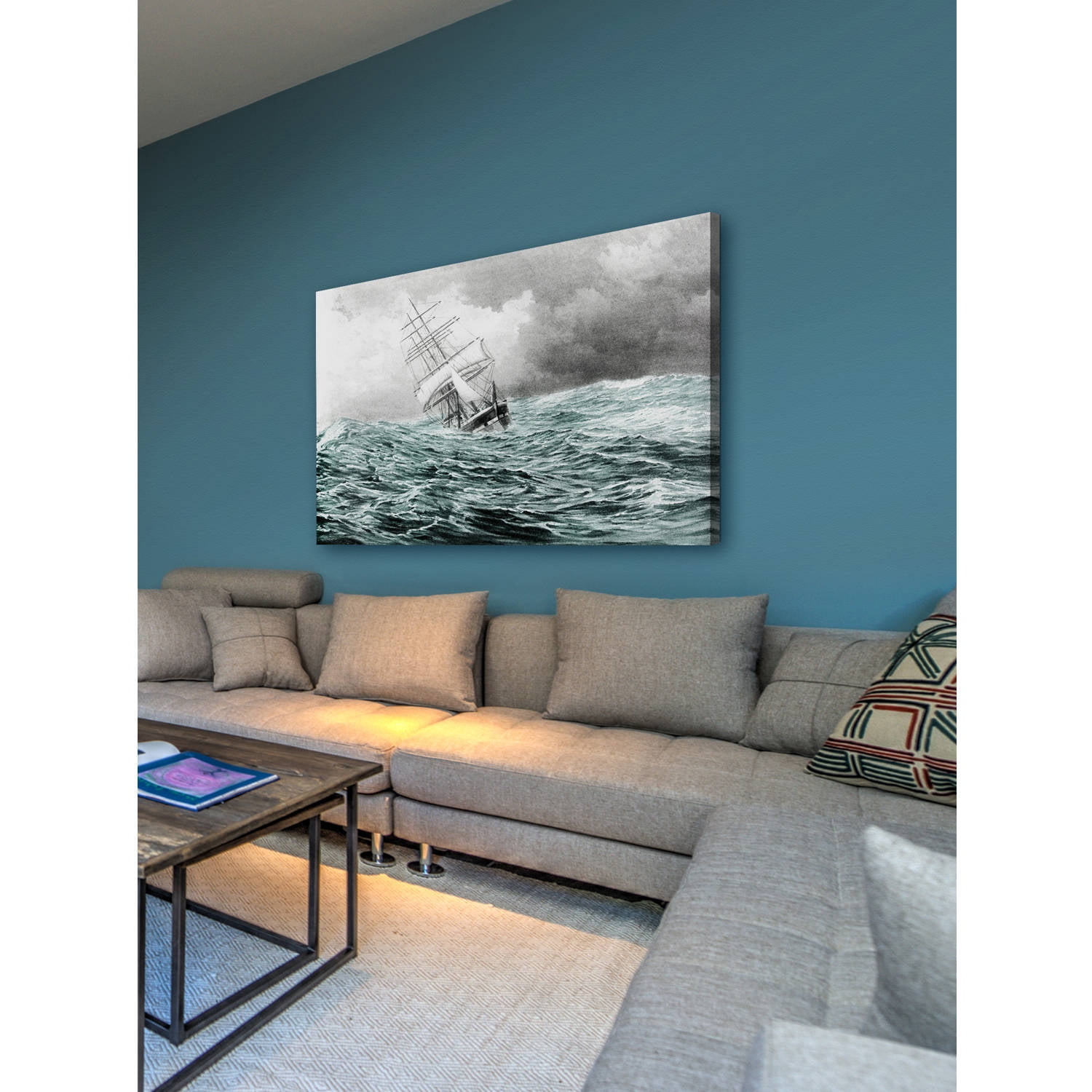 "Rough Waters" Painting Print on Wrapped Canvas