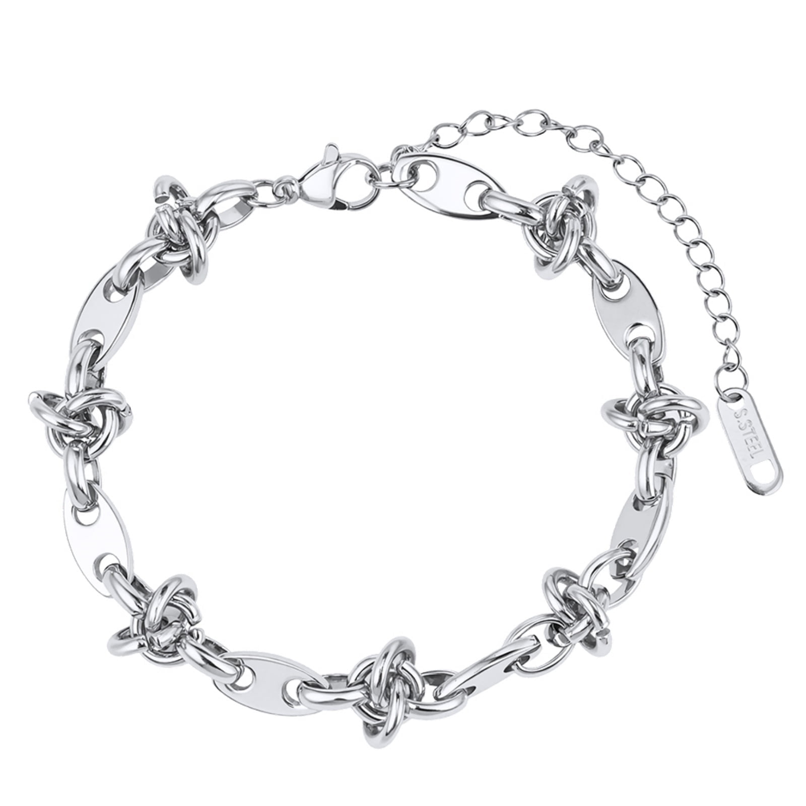 Flydeer Tennis Bracelets for Women Knot Chain Bracelet Stainless Steel Valentines Day Jewelry Gift for Women