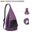 thumbnail image 2 of Owl Print Crossbody Sling Bag - Fashionable Night Owl Design Shoulder Backpack with Layered Storage Pockets, 2 of 4