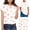 White, variant on Piuwrlz Kid Round Neck T-Shirts Girls Short Sleeve Sweatshirt Printed Fashionable Cotton Shirt Top Black Size 5 Years