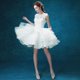 thumbnail image 2 of Vestido de novia corto de encaje blanco para cena, reunión anual, dama de honor, grupo de hermanas, vestido para mujer, 2 of 5