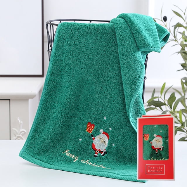 Toallas de algodón puro para decoración del hogar, lavables a mano, suaves, bordadas, para regalo, cómodas, absorbentes, para cocina, para Navidad.