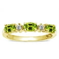 thumbnail image 2 of Star K � Oval 5x3 Genuine Peridot three stone oval band, 2 of 9