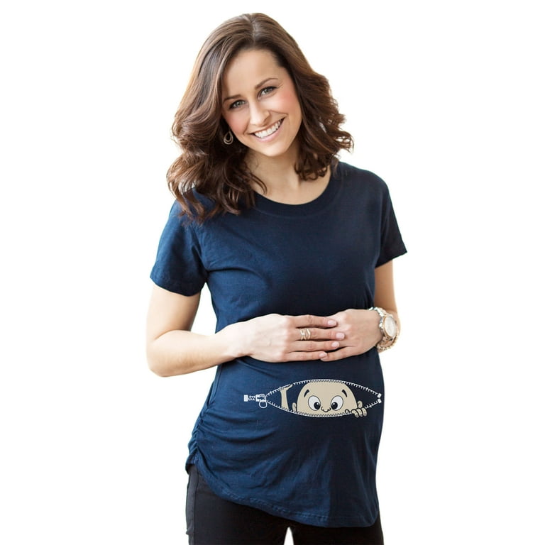 Maternity Baby Peeking T Tee For Expecting Mothers -