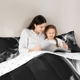 thumbnail image 5 of Homewish Abstract Stripes 3 Pieces Queen Comforter Set for Teens Boys Girls,Geometric Lines Ultra Soft Bedding Sets,Black White Gradient Bedding Comforter Set Breathable,Luxury Bedroom Decor, 5 of 8