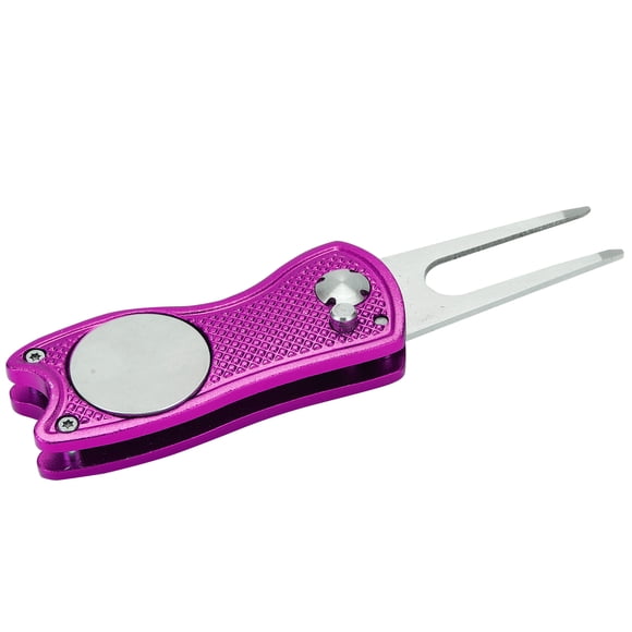 Outil de Réparation Divot, Design Humanisé Fourche Verte en Alliage d'Aluminium Haute Dureté pour Travail Violet