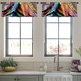 thumbnail image 4 of LALILO Kitchen Curtain Valance With Strokes Splashes And Rod Pocket Window Curtain 52"x 18" Set of 2, 4 of 7