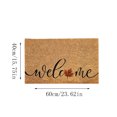 thumbnail image 3 of Welcome Coir Door Mat Outside and Indoor Entrance, Outdoor Mat for Front Door, Welcome Home Decorations, Colorful Outdoor Coir Doormat Porch Patio - Red Maple Leaf Design, Small 16x24 Inch, 3 of 7