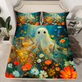 thumbnail image 2 of Manfei Cartoon Halloween Ghost Queen Sheet Set,Watercolor Floral,Country Floral,4-Piece Microfiber, 2 of 7