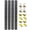 Black 73, variant on Universal E Track Tie Down Rail Kit for Trailers, Vans, Garages - 12PCS Steel Tie-Down System with O-Ring Anchors and Ratchet Straps, Silver