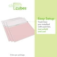 thumbnail image 6 of Clean Cubes 13-Gallon Pop-Up Trash Bins, 3-Pack, Pink – Disposable, Collapsible, with Fitted Trash Bags, 6 of 7