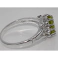 thumbnail image 5 of LBG British Made 10k White GoldWomens Ring Natural Peridot Engagement Ring - 33 size options - Size 7.5, 5 of 7